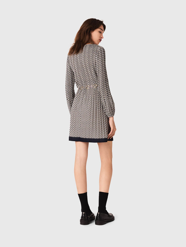 Vestido plisado estampado