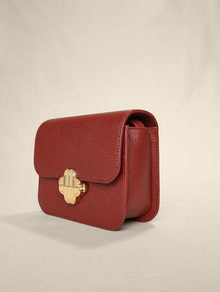 Bolso Clover de piel efecto lagarto