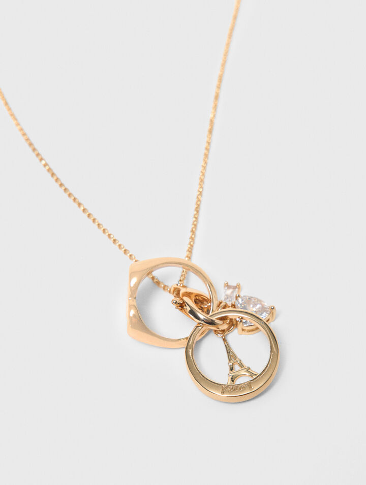 Collar dorado con anillas