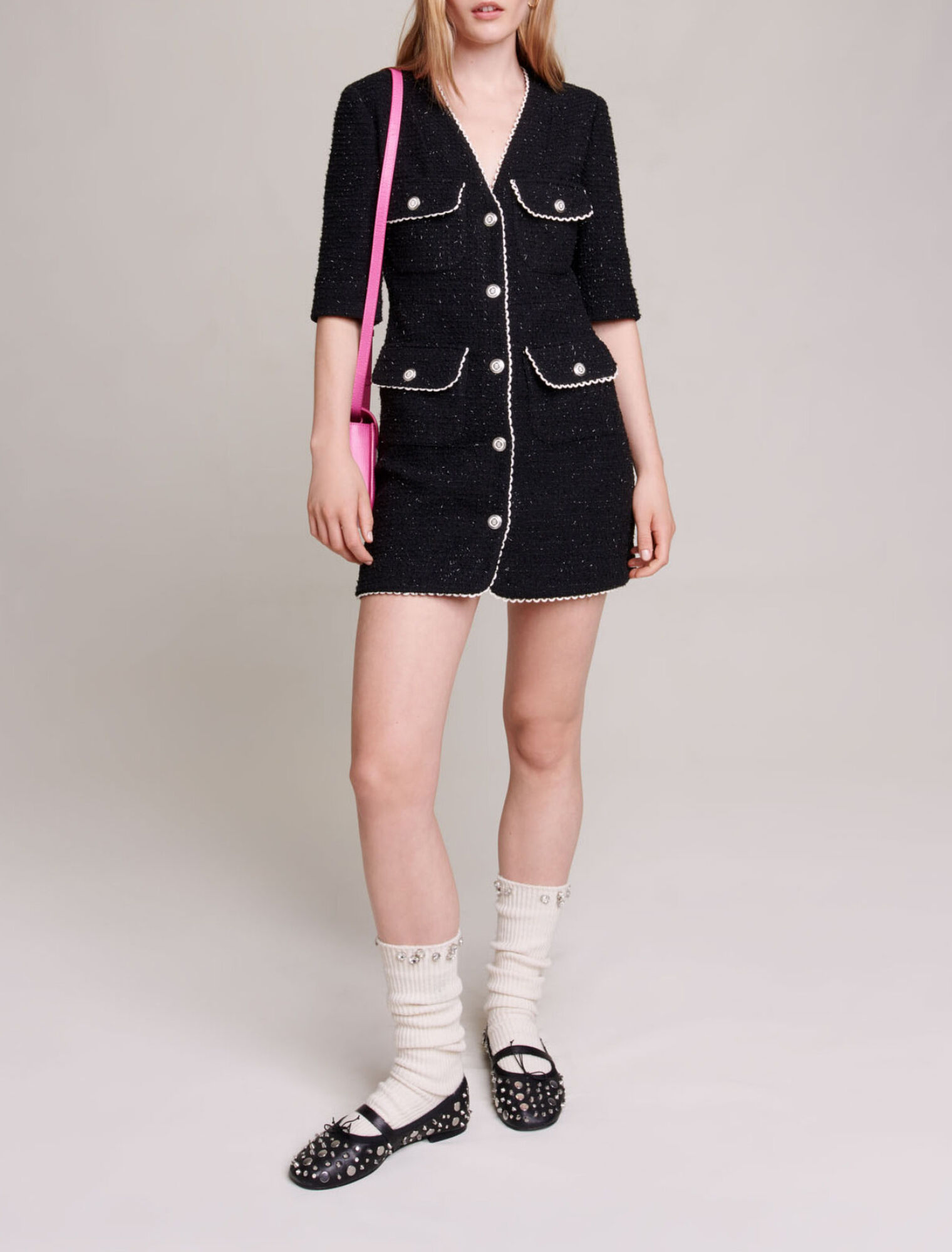 Vestido corto de tweed