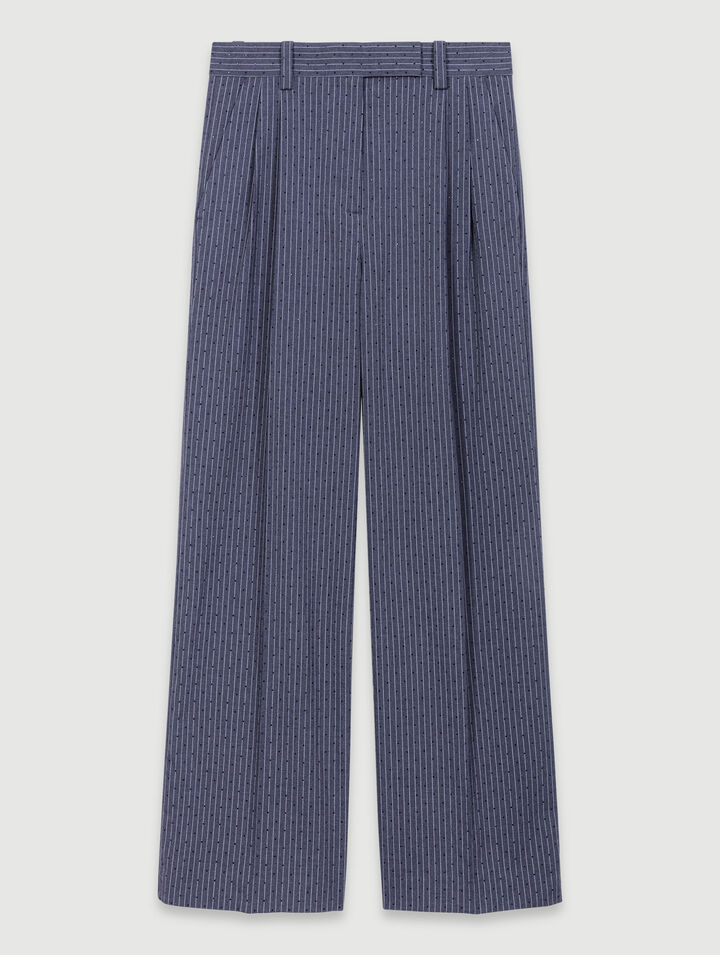Pantalón de traje con strass