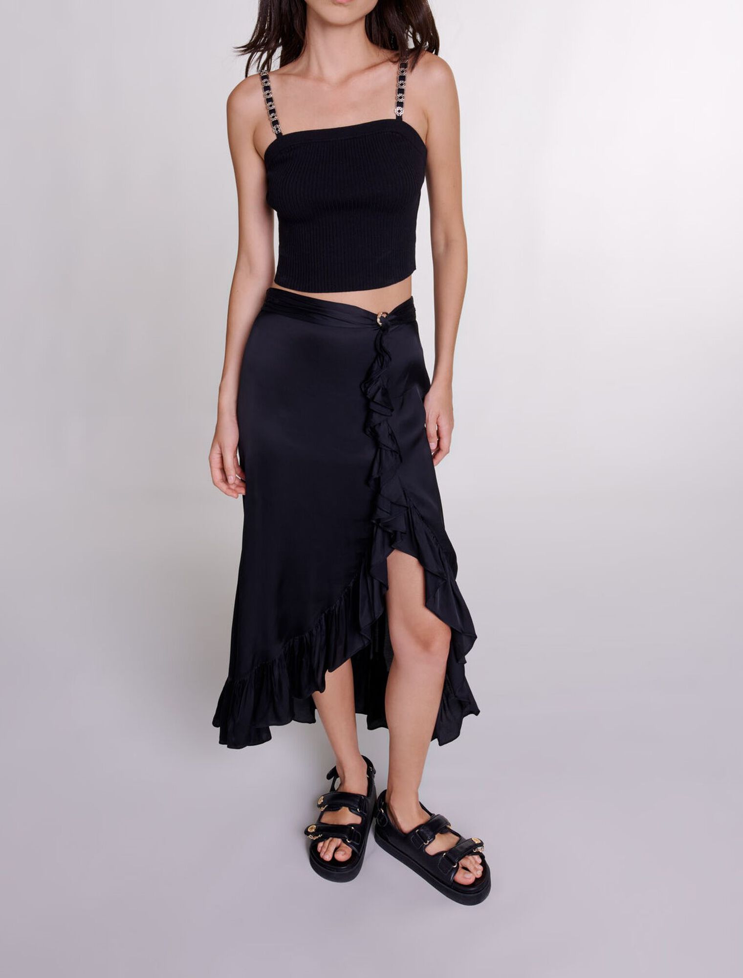 Top corto con tirantes desmontables