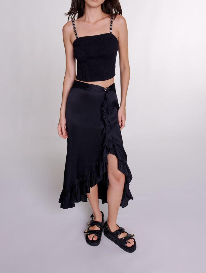 Top corto con tirantes desmontables