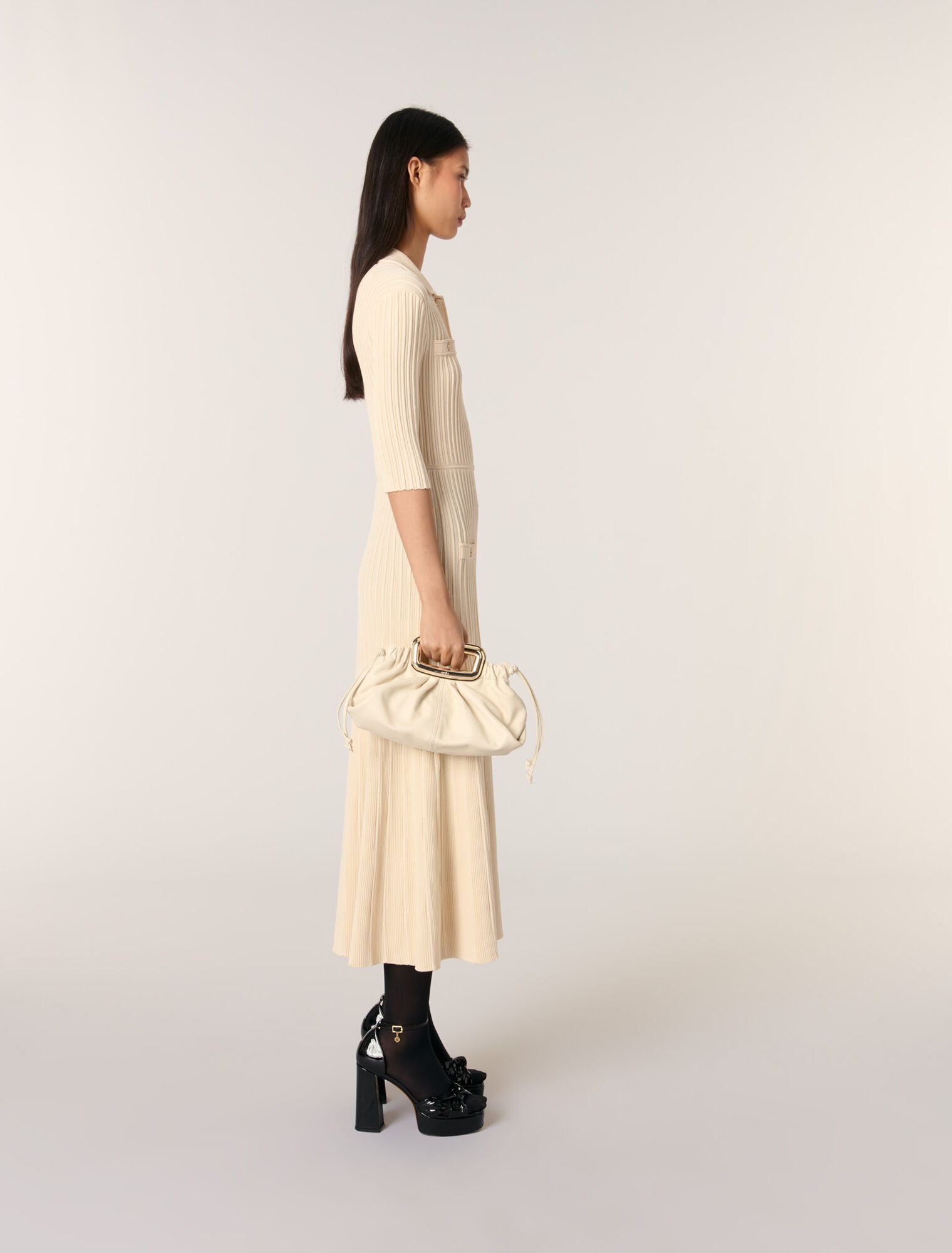 Vestido  de largo midi de punto