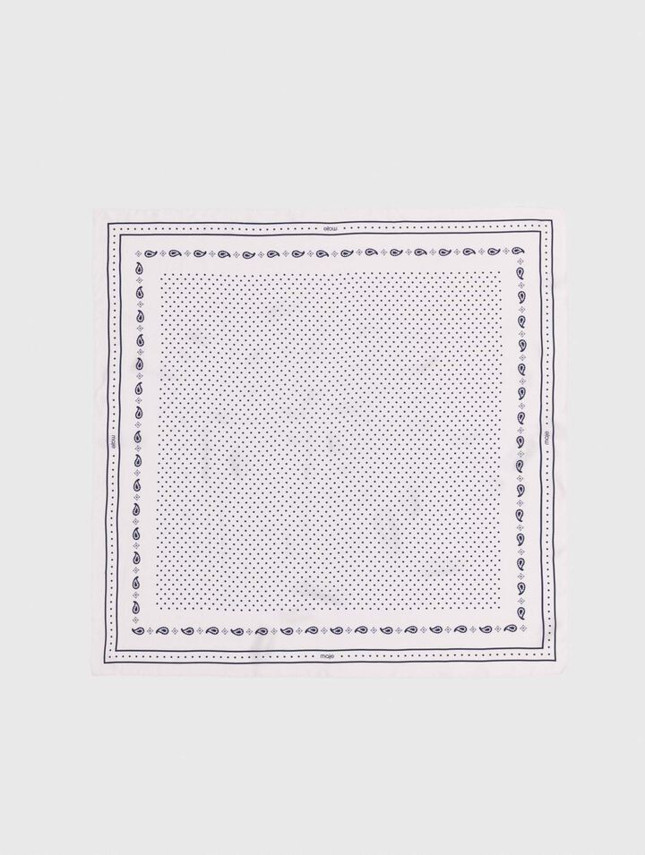 Pañuelo estampado de seda 90x90