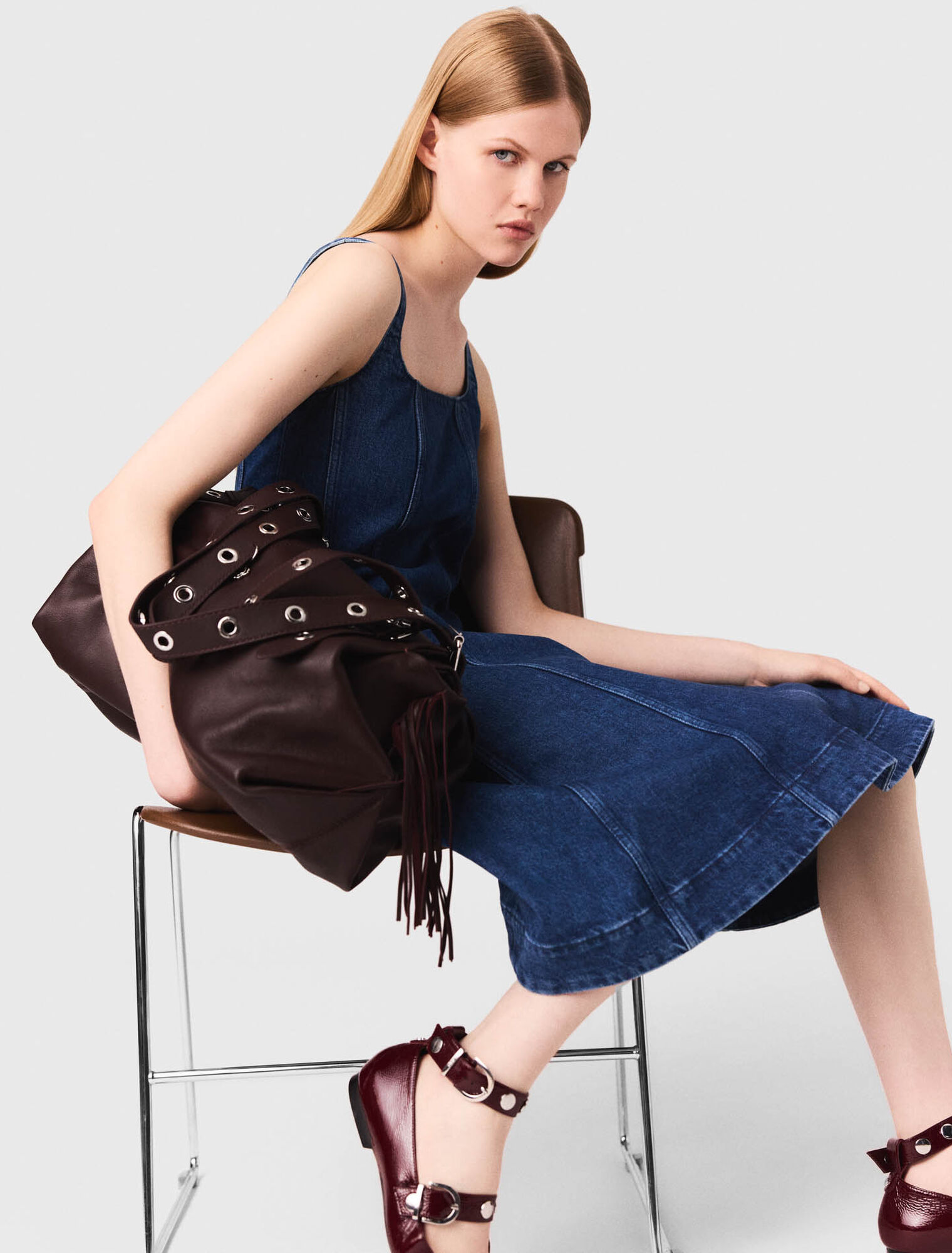 Bolso Miss M XL de cuero liso