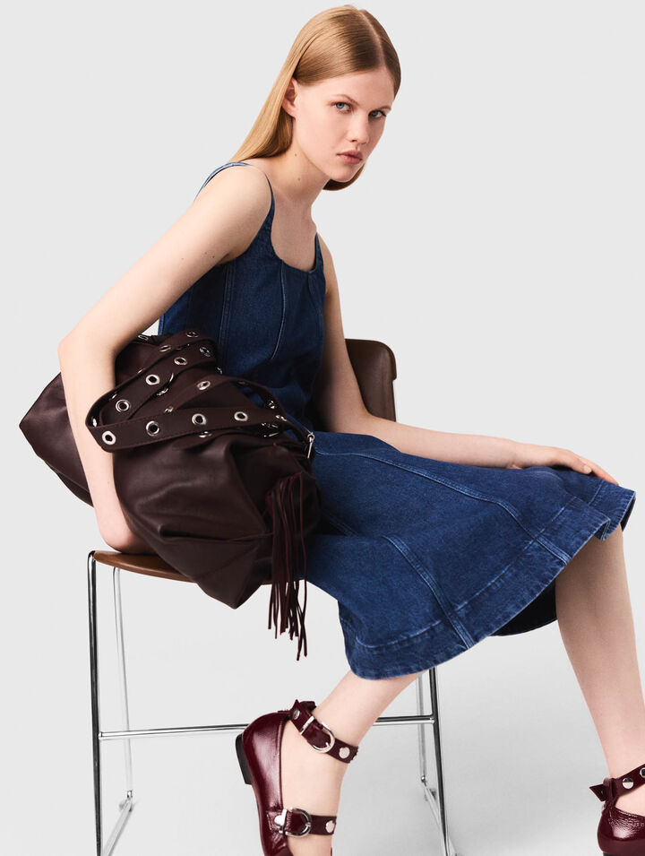 Bolso Miss M XL de cuero liso