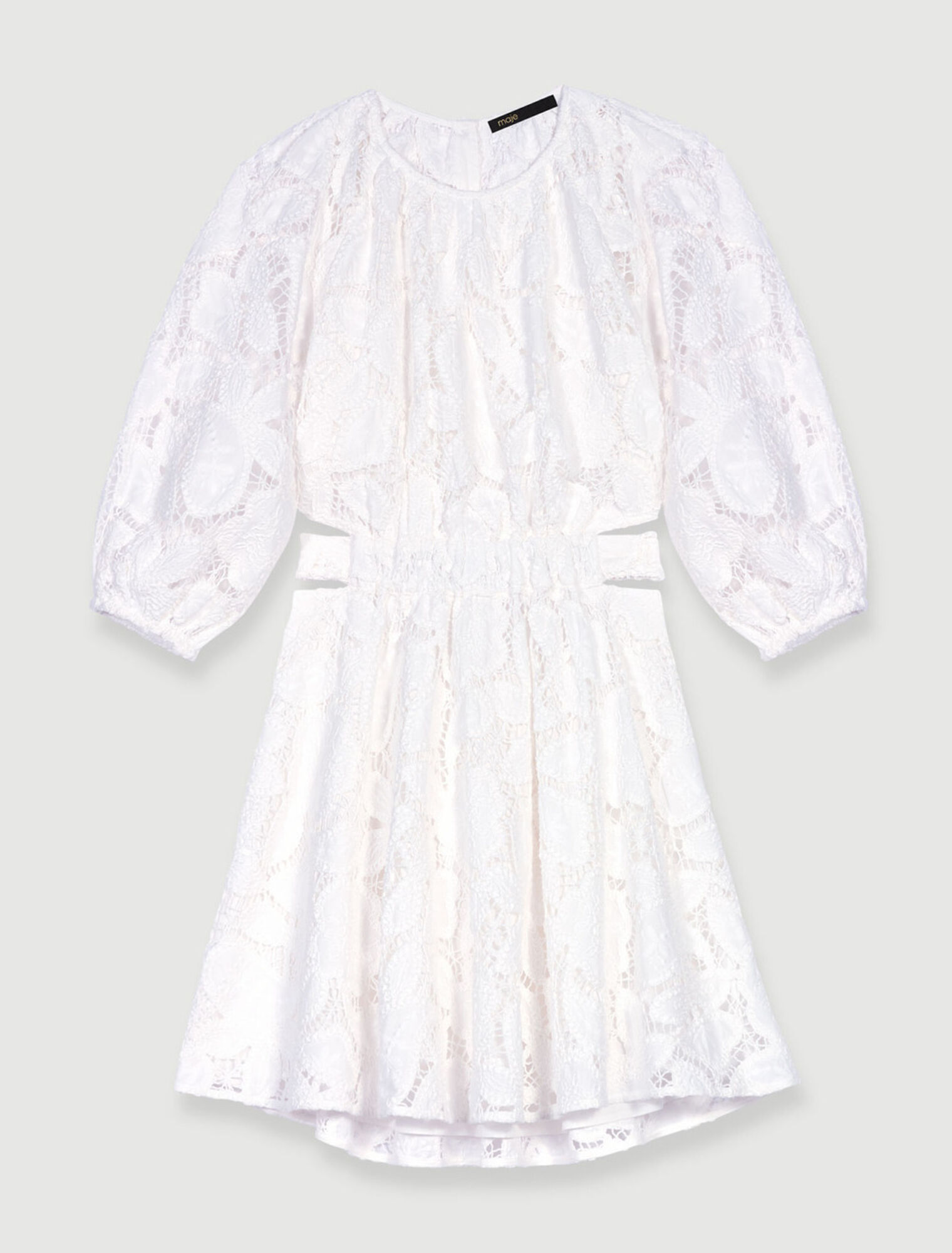 Vestido corto de algodón bordado