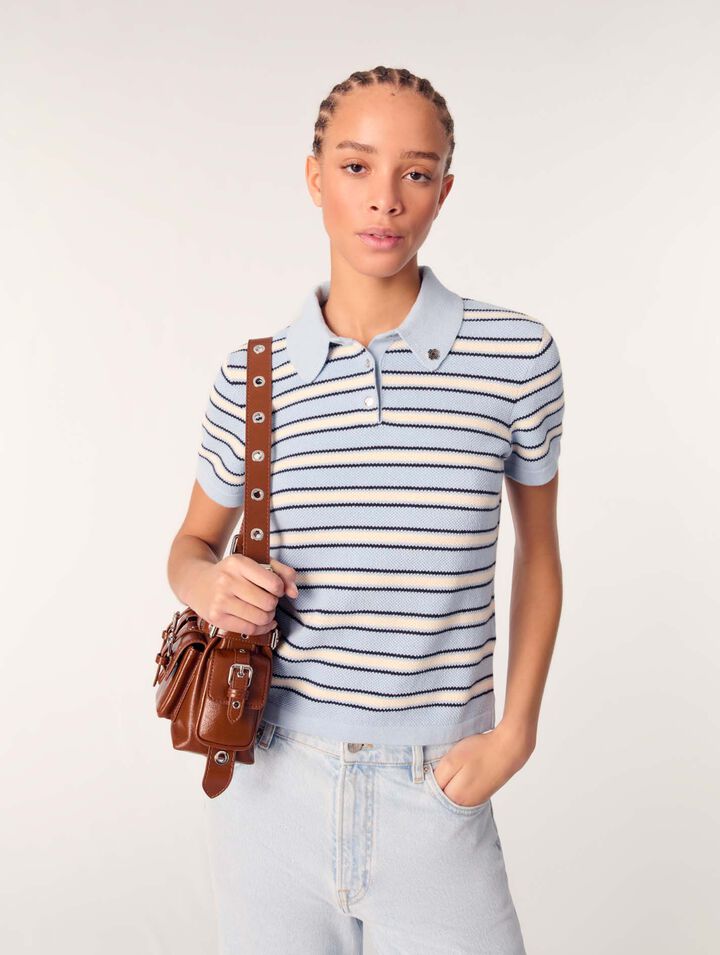 Polo de punto a rayas