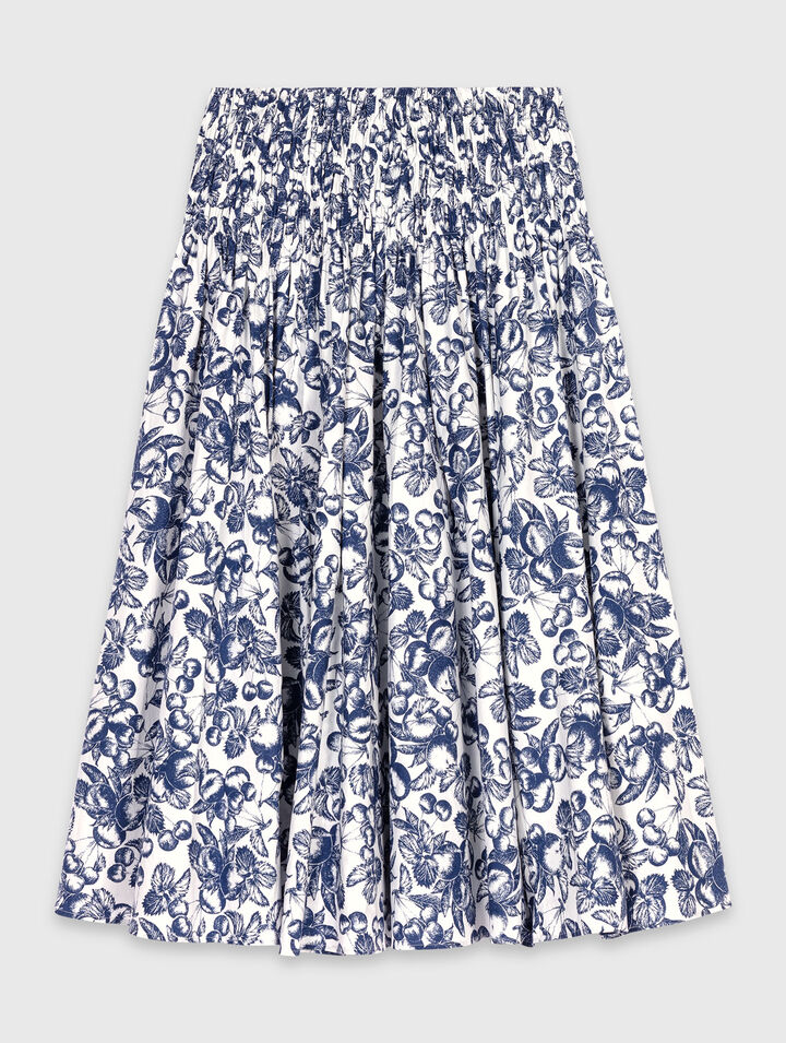 Falda larga estampada