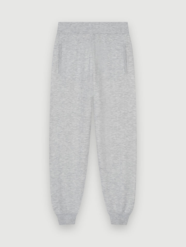Pantalón jogging de punto jaspeado