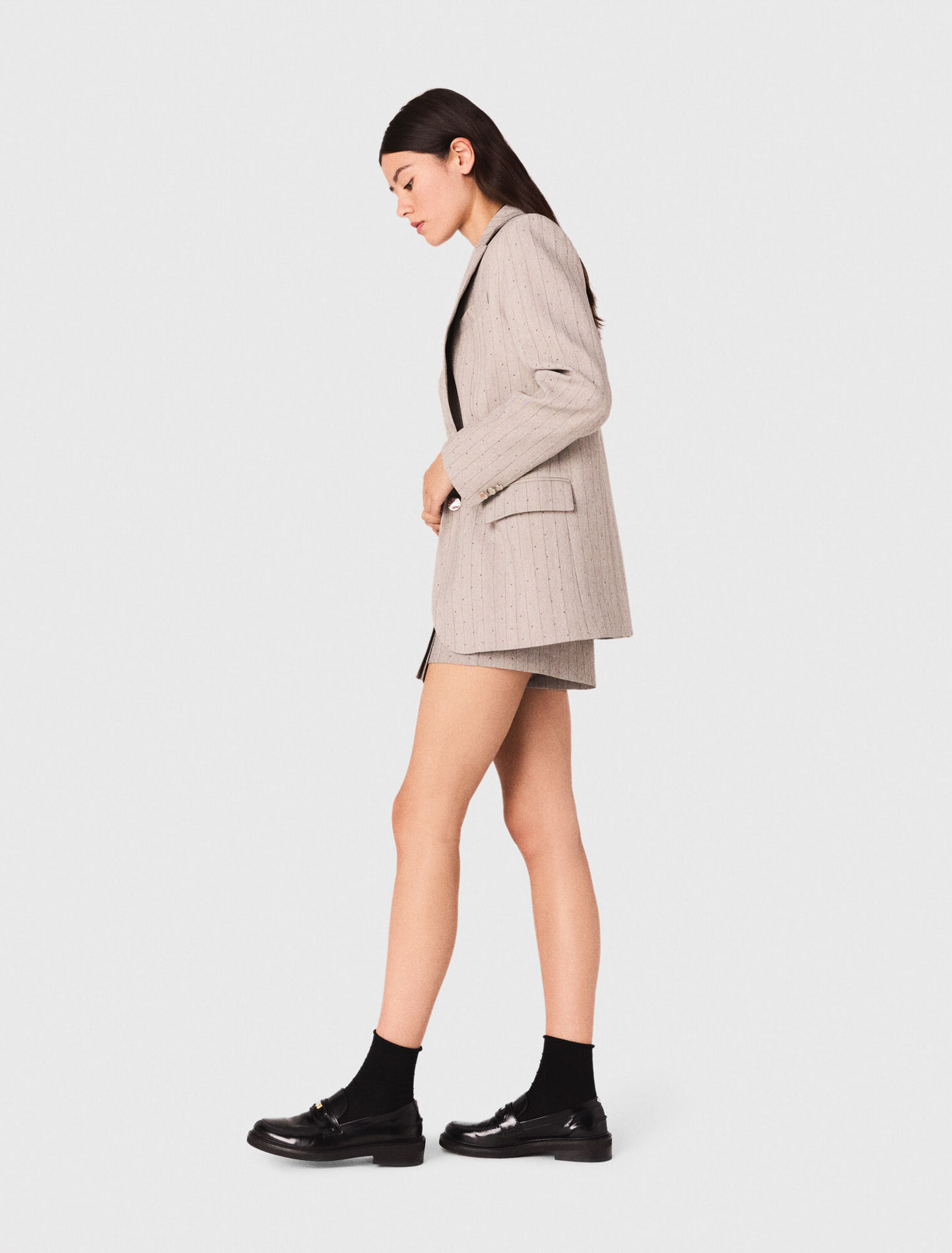 Chaqueta de traje con strass