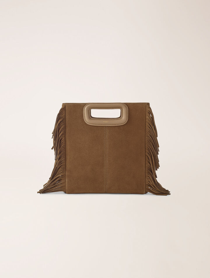 Bolso M de piel serraje