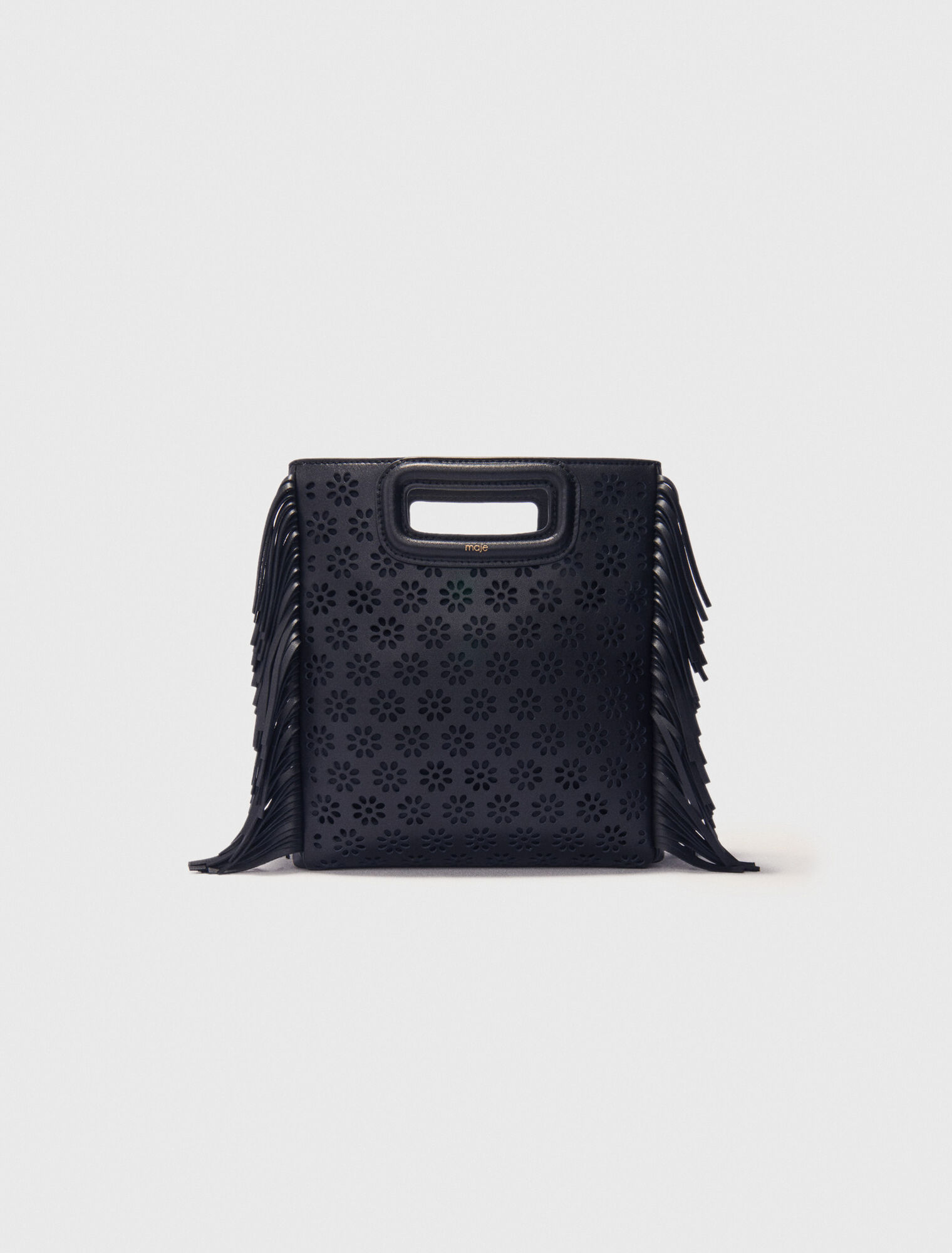 Bolso M de piel perforada