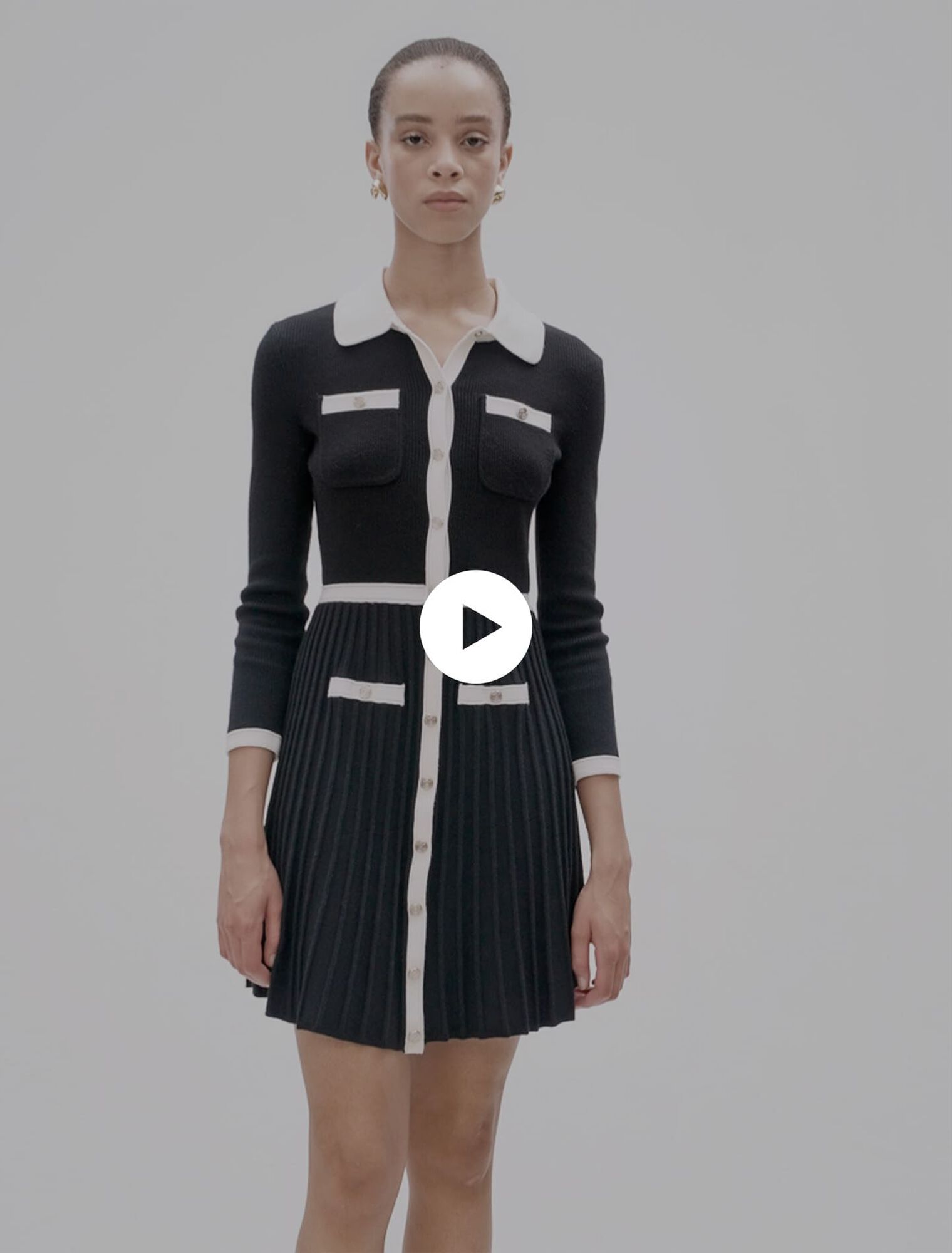 Vestido corto de punto