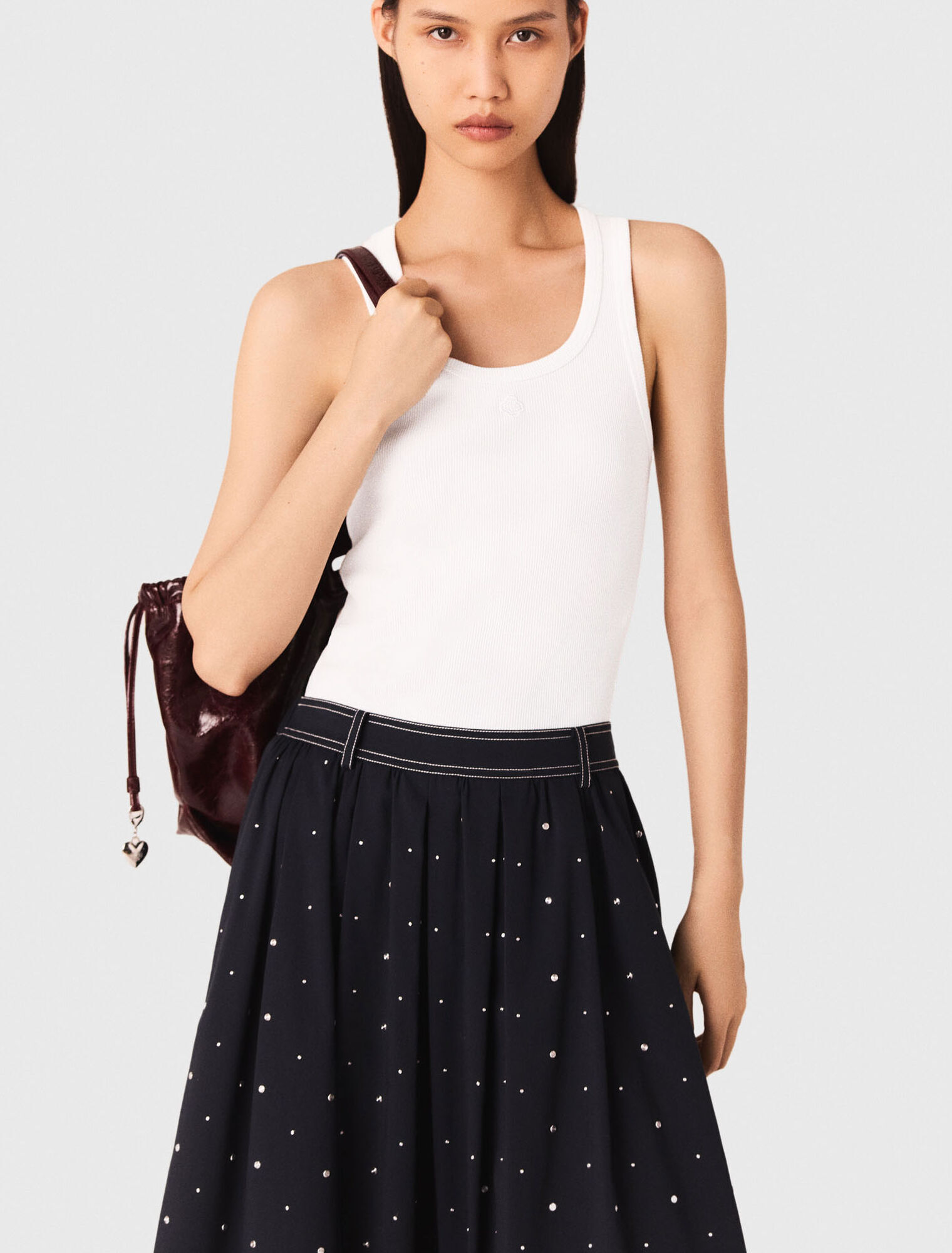 Camiseta de tirantes acanalada