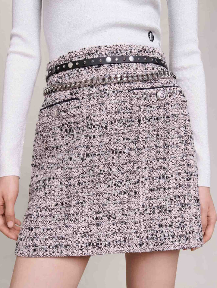Falda corta tweed