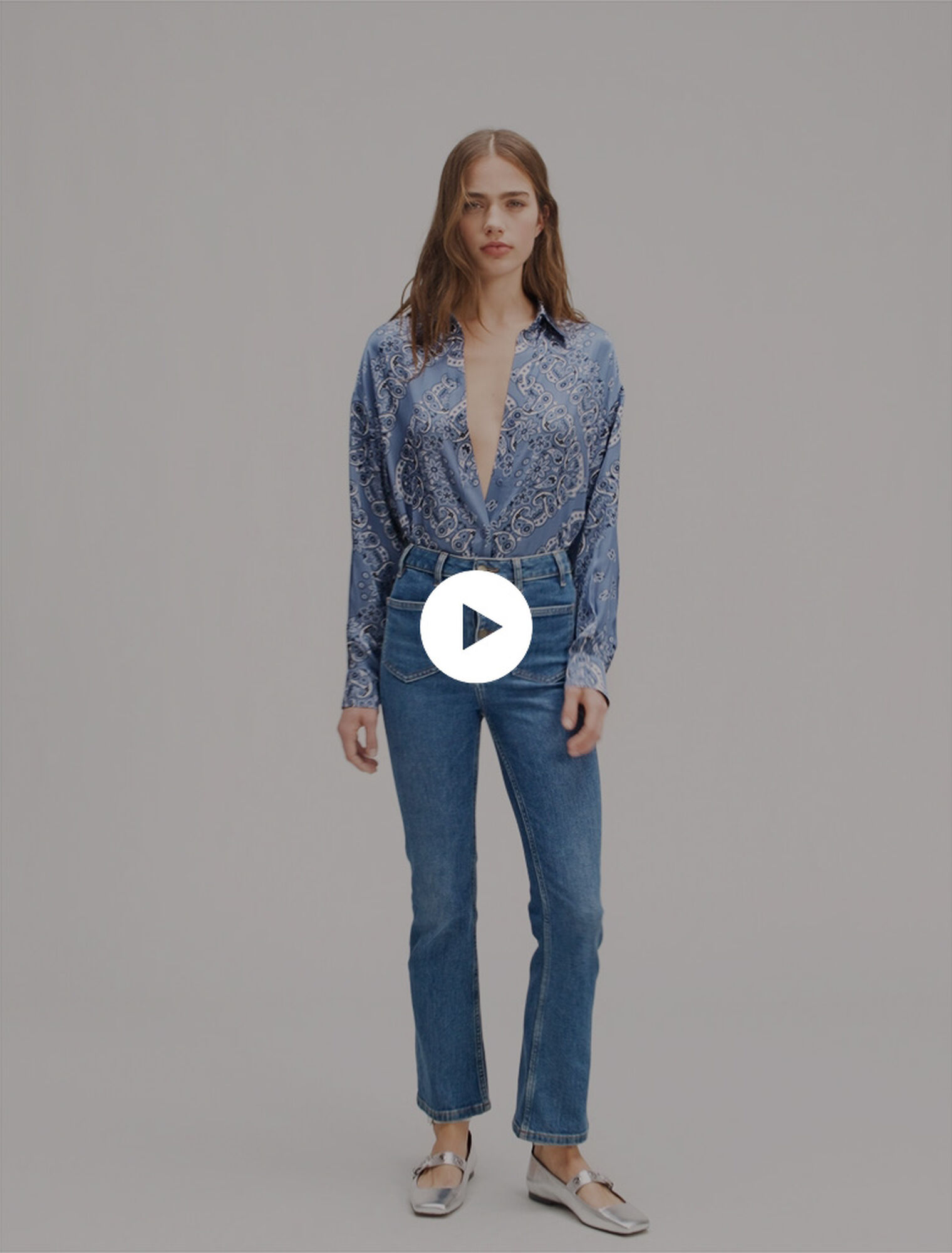 Camisa fluida estampada