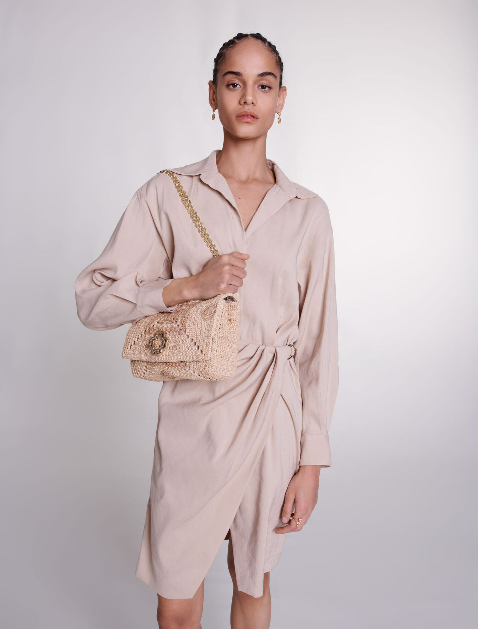 Vestido midi de lino