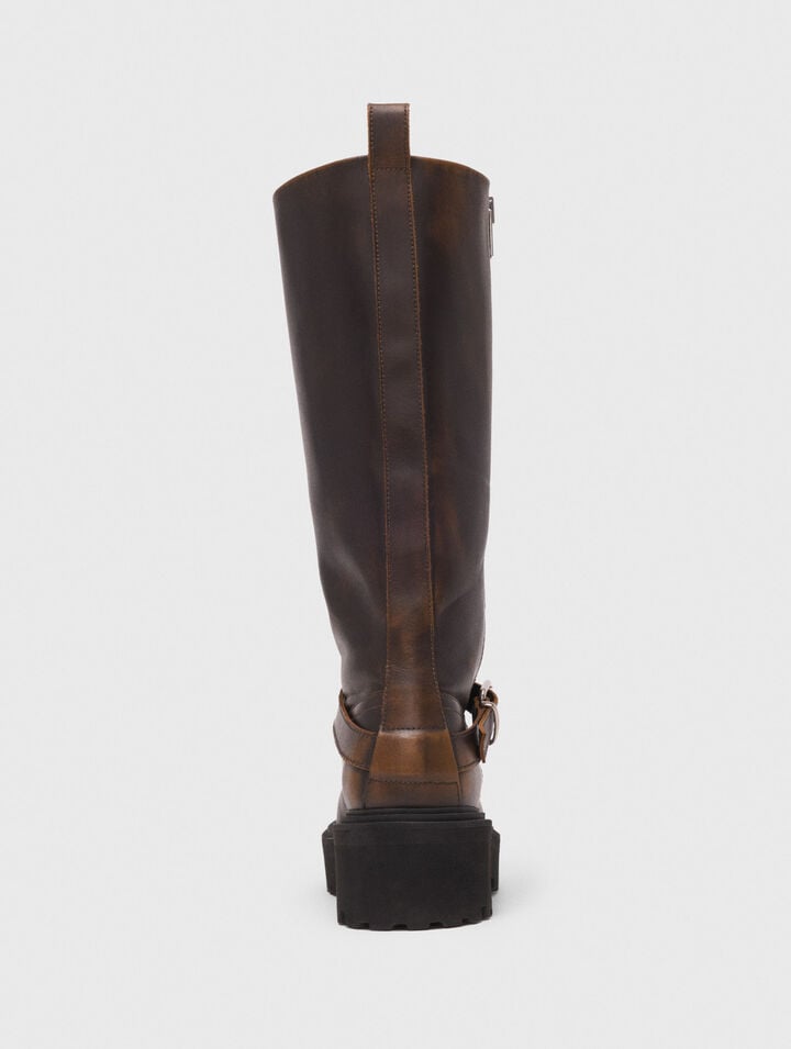 Botas biker de cuero