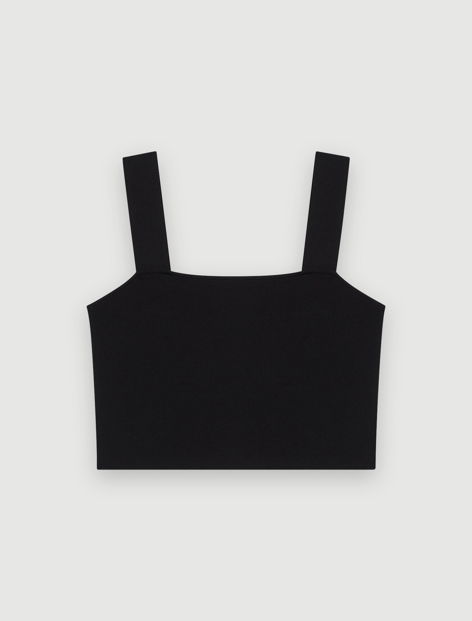 Crop top de punto con tirantes