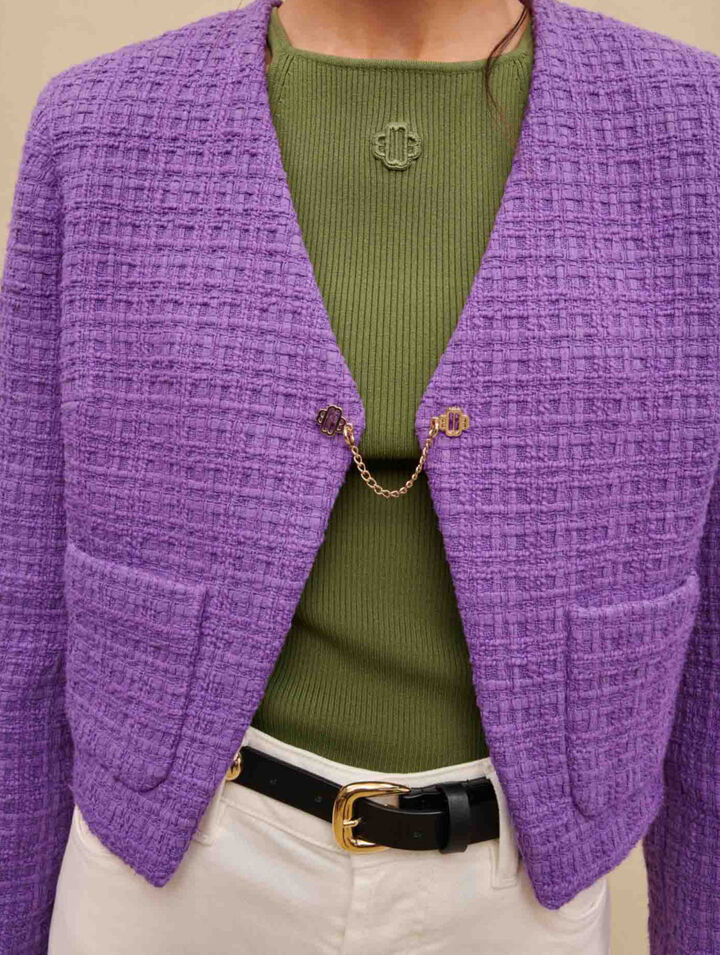 Chaqueta corta de tweed