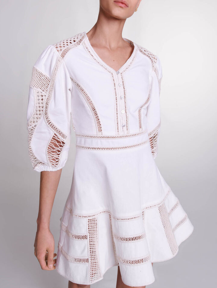 Vestido corto voluminoso