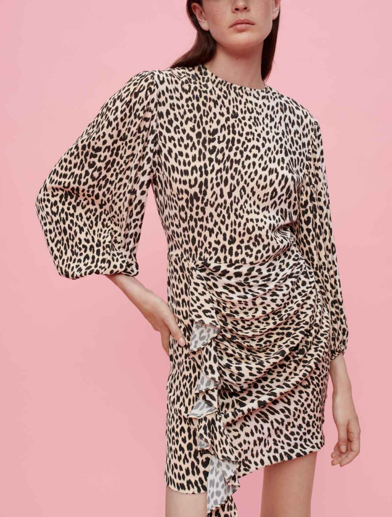 Vestido de viscosa con estampado