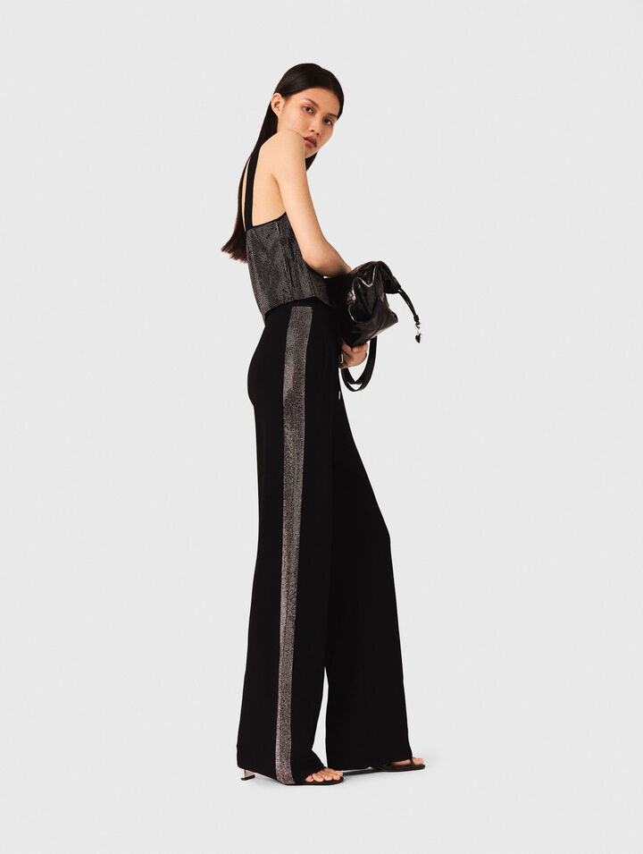 Top de tirantes de punto con strass