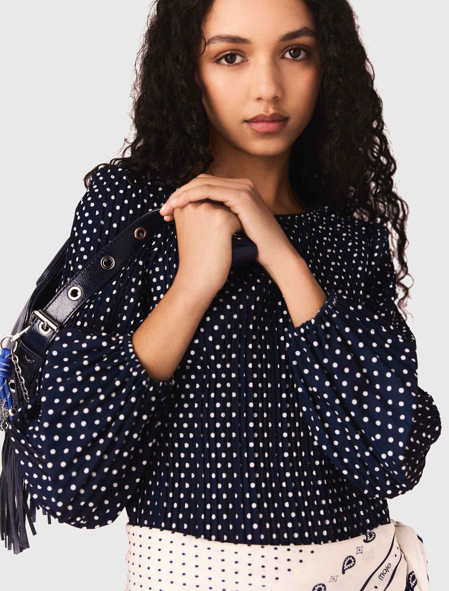 Vestido plisado estampado