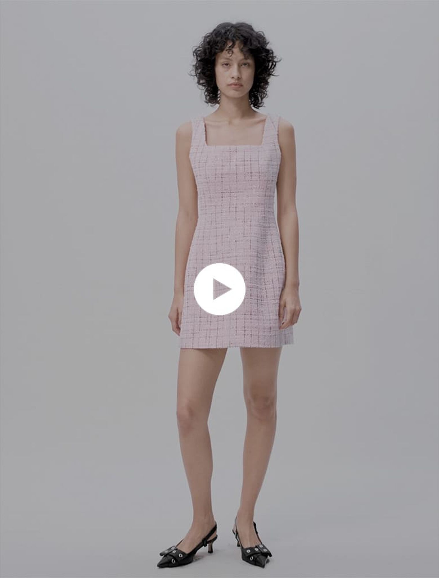 Vestido sin mangas de tweed