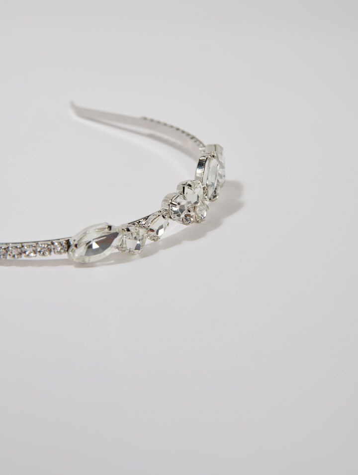 Diadema con brillantes de imitación