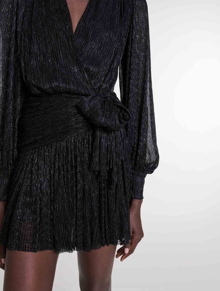 Vestido corto de lamé