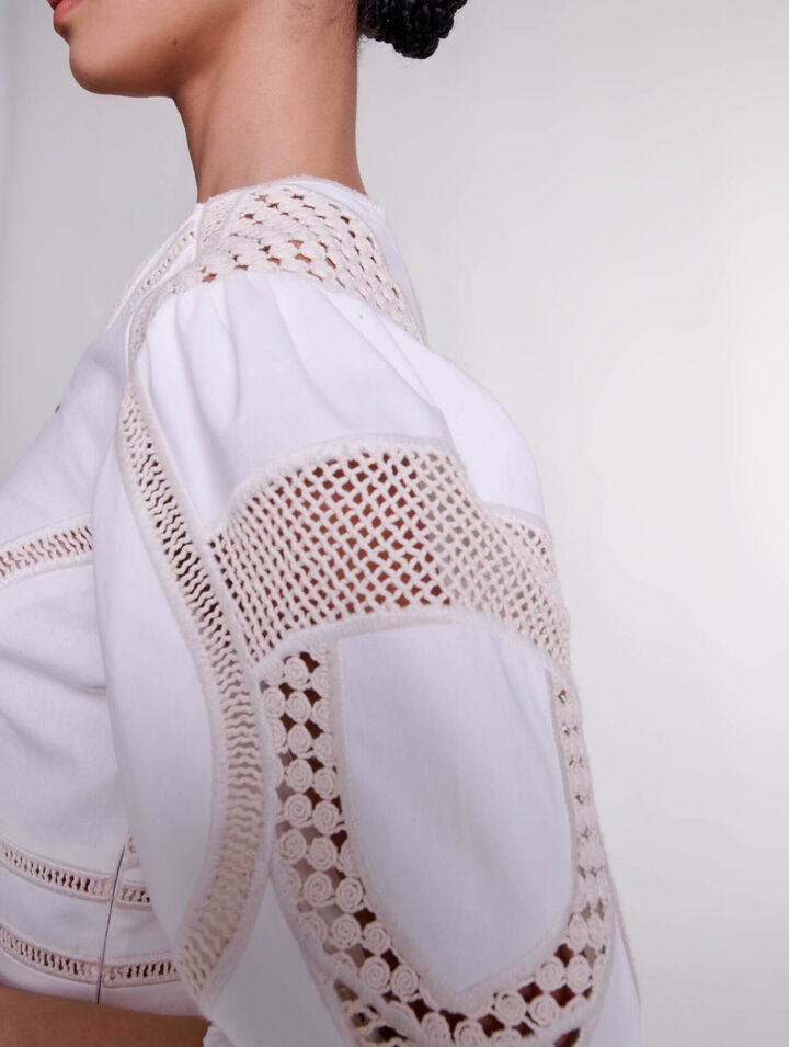 Vestido corto voluminoso