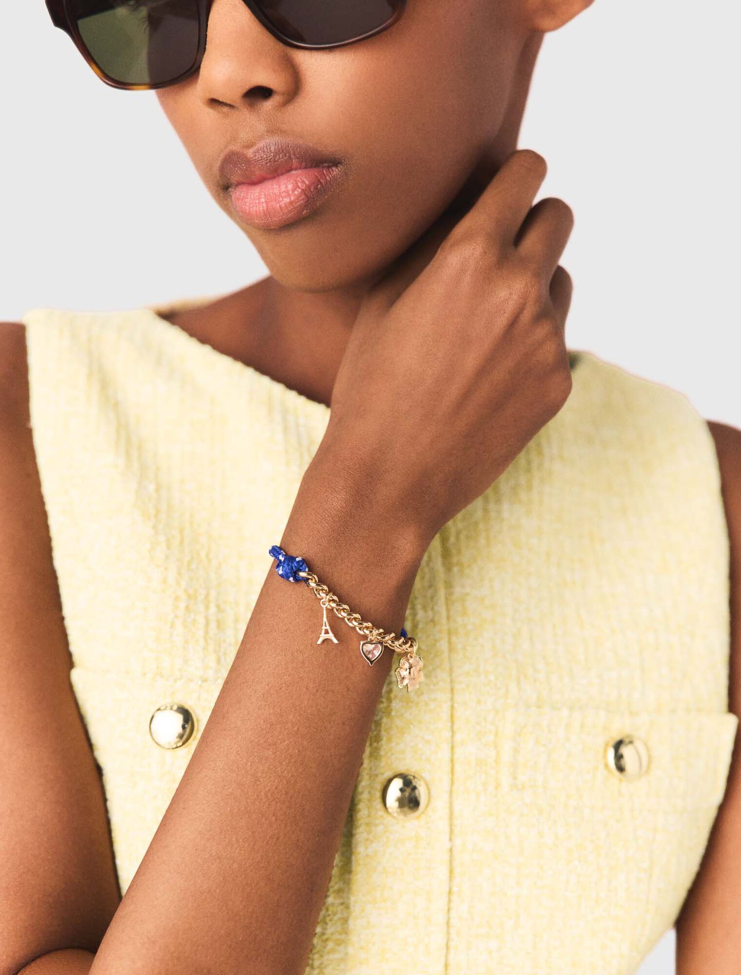 Pulsera de cadena y cord&oacute;n marinero