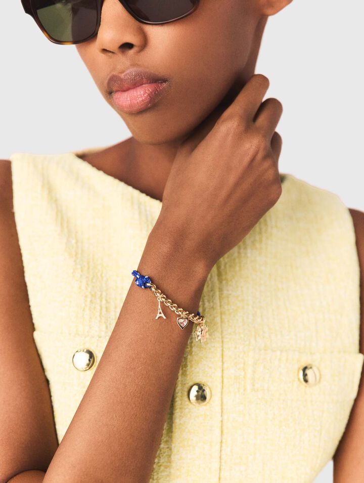 Pulsera de cadena y cord&oacute;n marinero