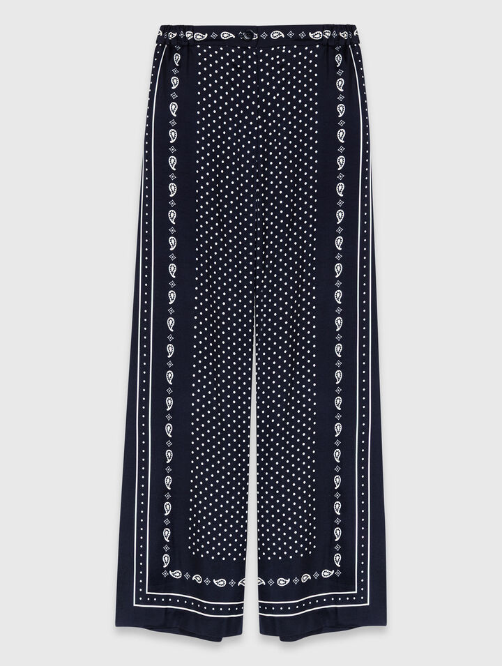 Pantal&oacute;n fluido estampado