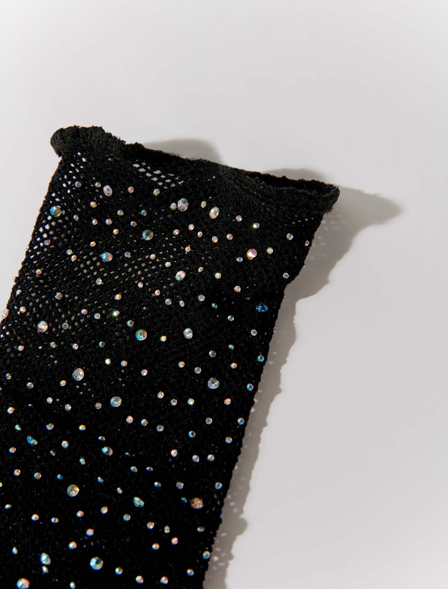 Calcetines de rejilla con strass