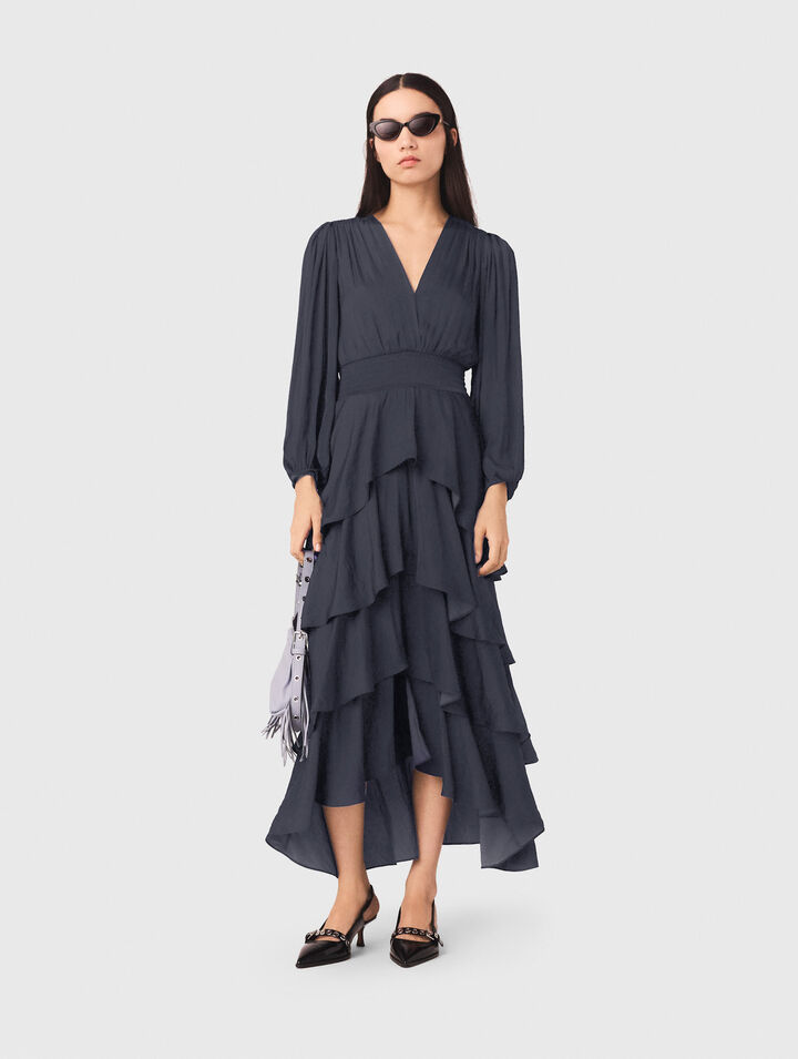 Vestido largo con volantes