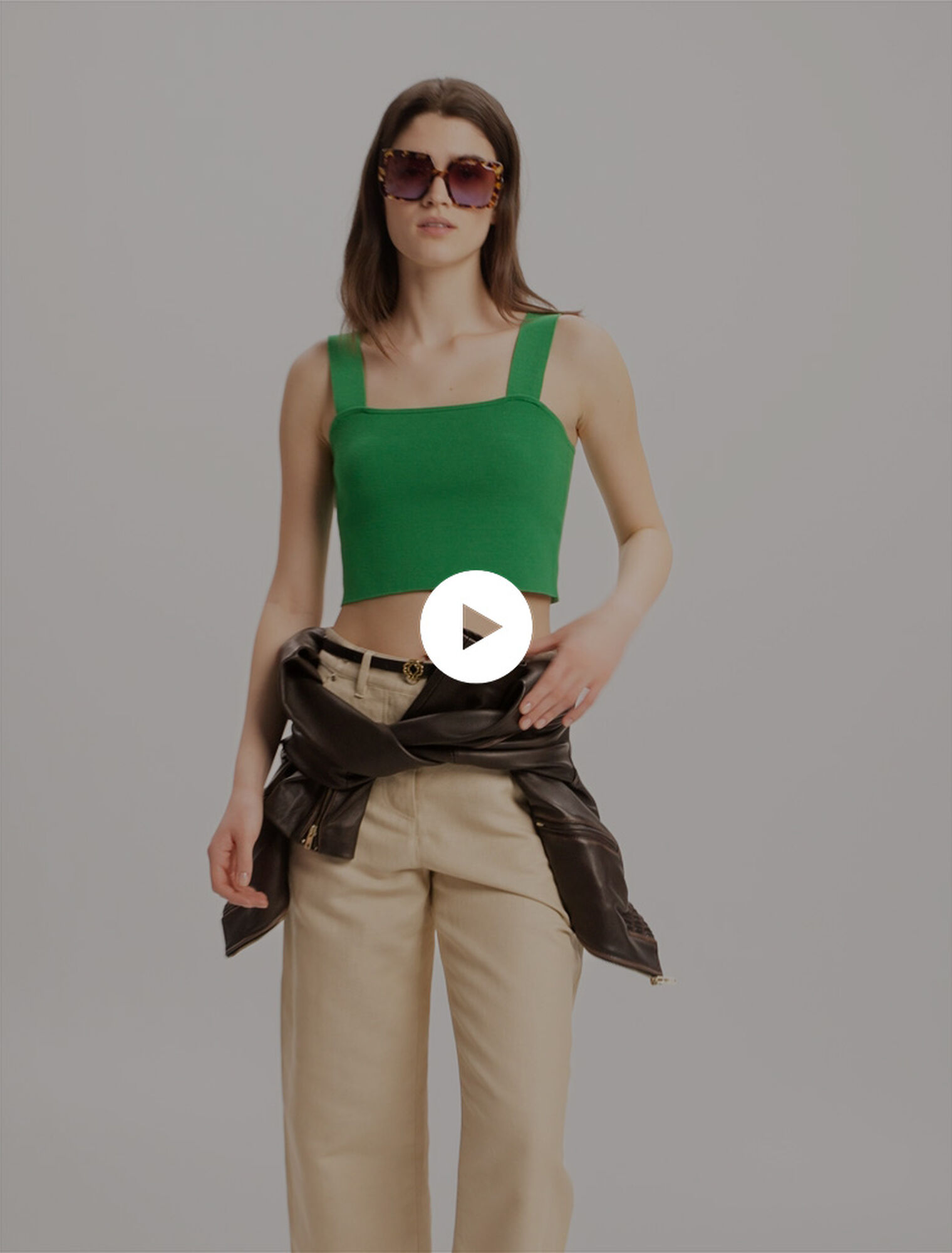 Crop top de punto