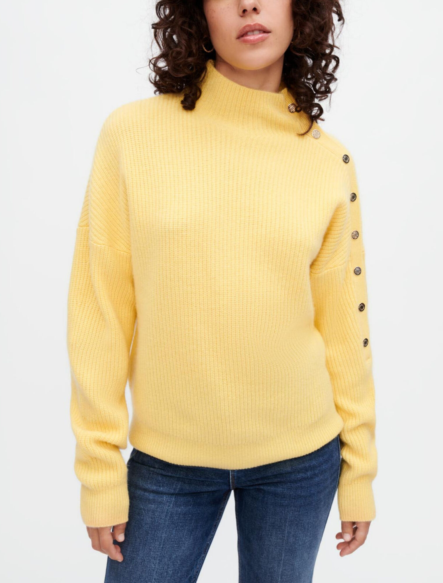 Jersey de cachemira con botones