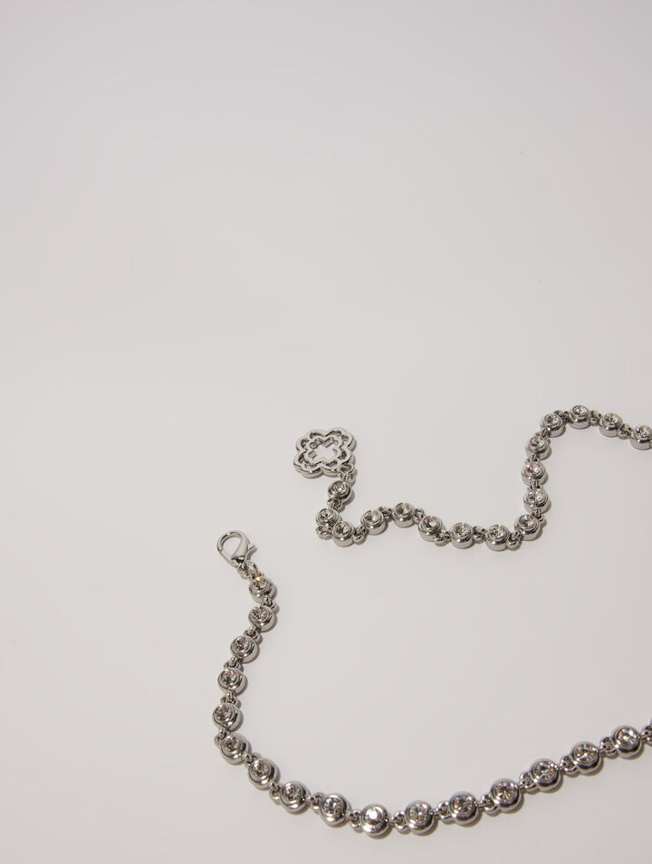 Cinturón de cadena y strass