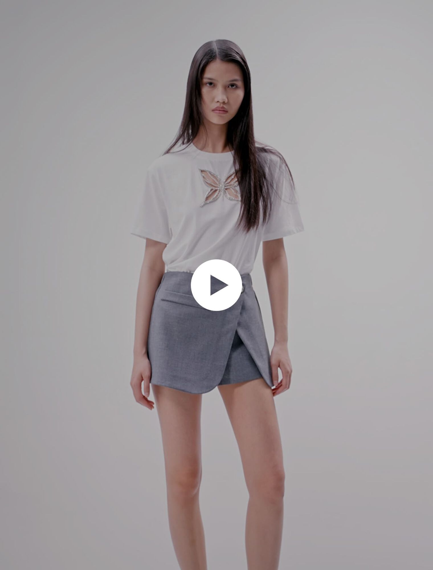 Falda pantalón asimétrica