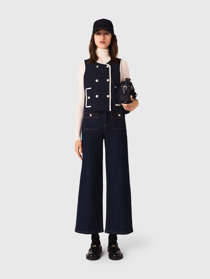 Top de doble botonadura