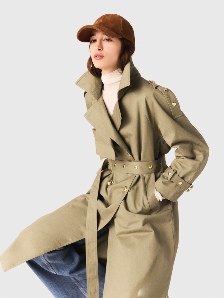 Trench clavos y cuello desmontable