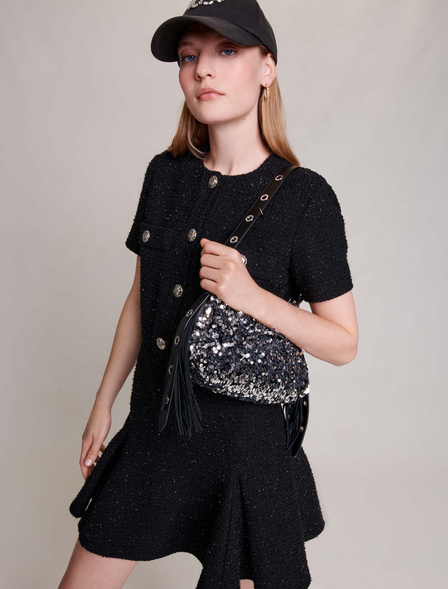 Vestido corto de tweed