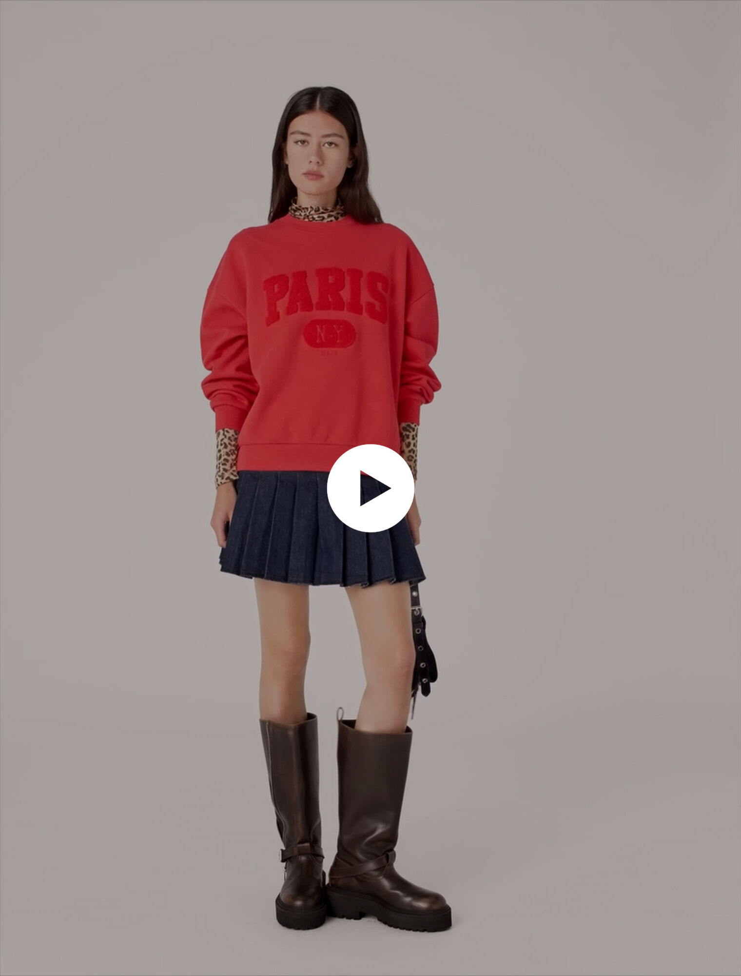 Sudadera con letras PARIS NY