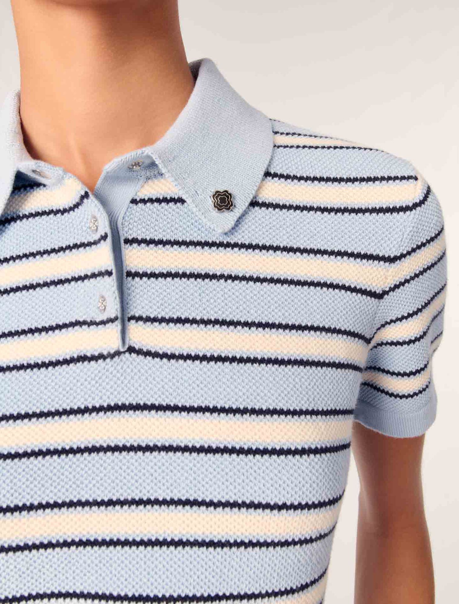 Polo de punto a rayas