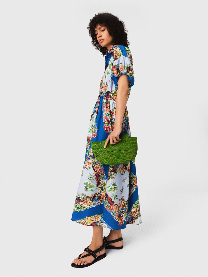 Vestido largo estampado