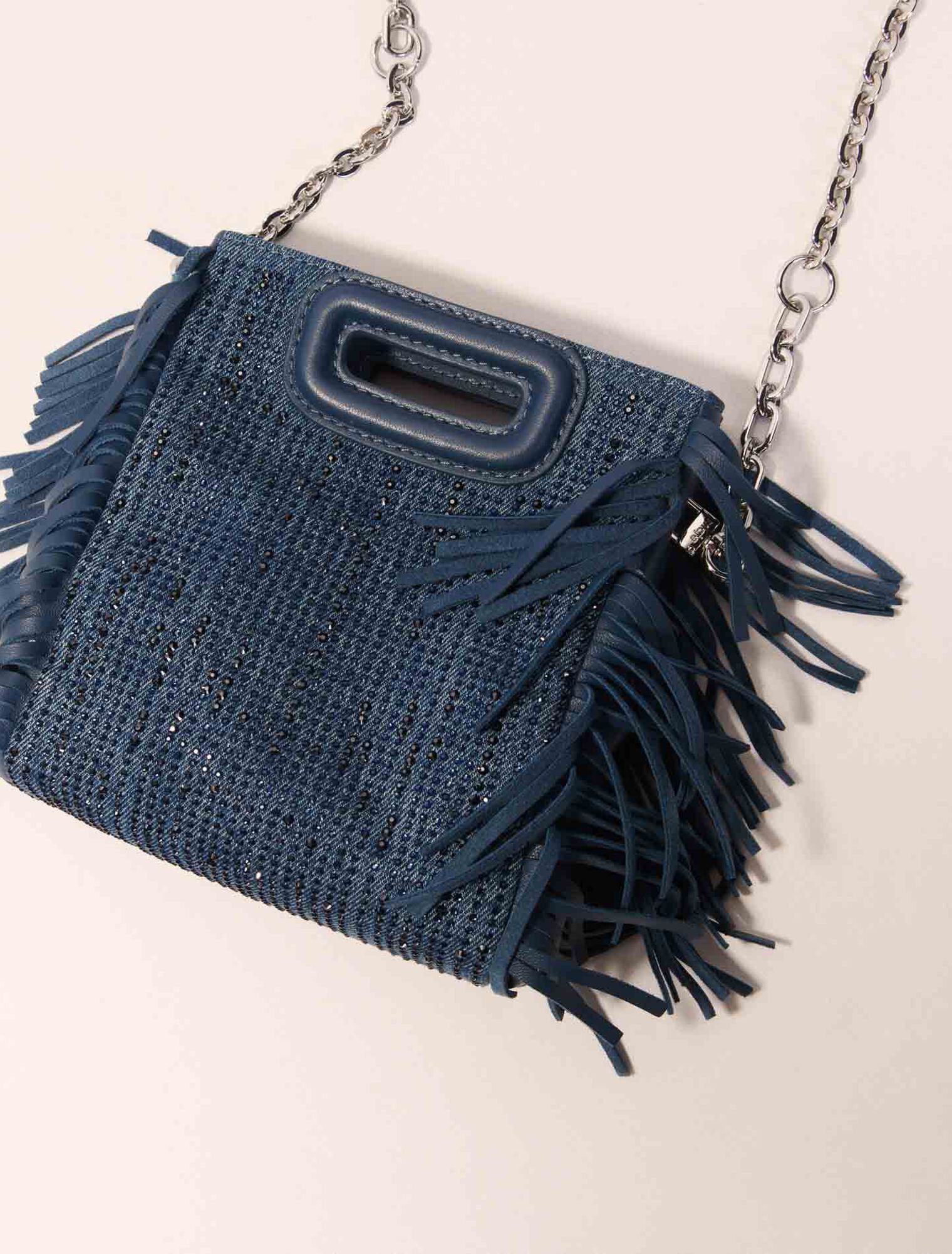 Bolso M Mini de denim con pedrería